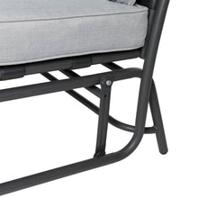 Load image into Gallery viewer, 45.25&quot;L Outdoor Patio Loveseat Glider Chair with Gray Cushions
