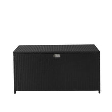 Load image into Gallery viewer, 52.75&quot;L Outdoor Patio Oversized All-Weather Handwoven Wicker Black Storage Box
