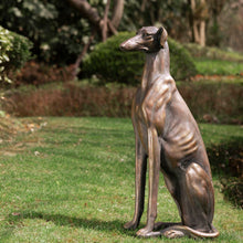 Load image into Gallery viewer, 30.25&quot;H MGO Sitting Greyhound Dog Statue
