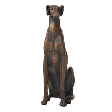 Load image into Gallery viewer, 30.25&quot;H MGO Sitting Greyhound Dog Statue
