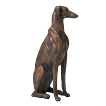 Load image into Gallery viewer, 30.25&quot;H MGO Sitting Greyhound Dog Statue
