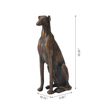 Load image into Gallery viewer, 30.25&quot;H MGO Sitting Greyhound Dog Statue
