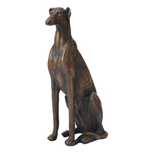 Load image into Gallery viewer, 30.25&quot;H MGO Sitting Greyhound Dog Statue
