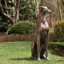 Load image into Gallery viewer, 30.25&quot;H MGO Sitting Greyhound Dog Statue
