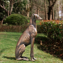 Load image into Gallery viewer, 30.25&quot;H MGO Sitting Greyhound Dog Statue
