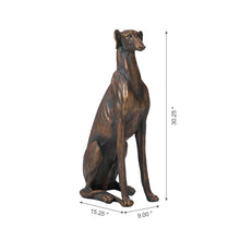 Load image into Gallery viewer, 30.25&quot;H MGO Sitting Greyhound Dog Statue
