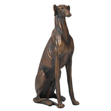 Load image into Gallery viewer, 30.25&quot;H MGO Sitting Greyhound Dog Statue
