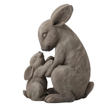 Load image into Gallery viewer, 19&quot;H MGO Sweet Mother and Baby Rabbits Statue
