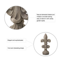 Load image into Gallery viewer, 27.25&quot;H MGO Standing Fleur De Lis Garden Statue
