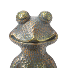 Load image into Gallery viewer, 14.25&quot;H Bronze MGO Yoga Frog Statue
